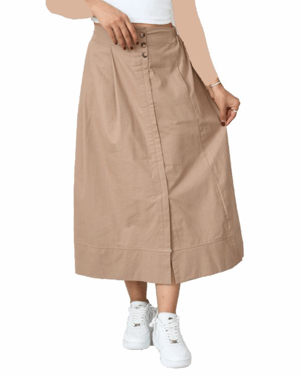 دامن-سه-دکمه--(9) دامن لینن زارا سه دکمه - Image 5