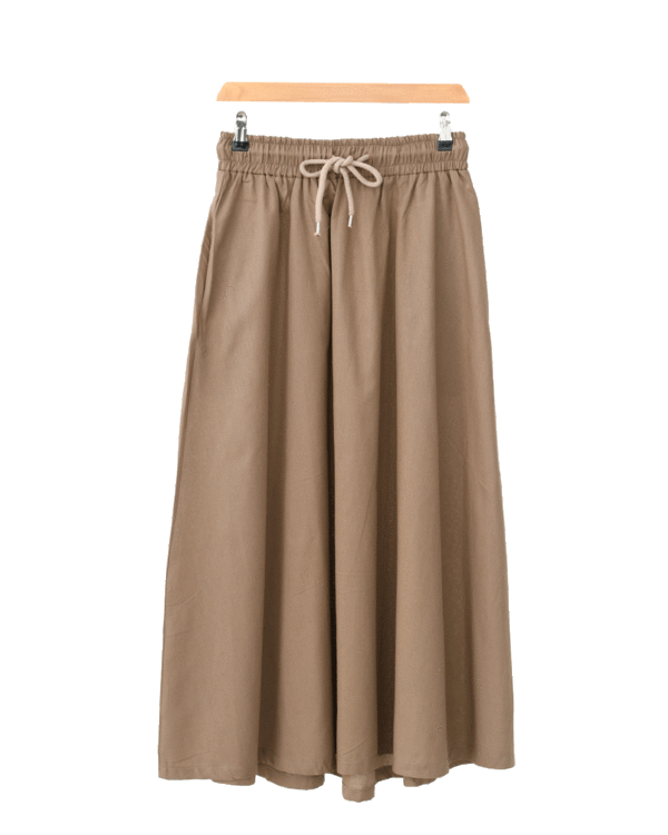 دامن-کمر-کش-لینن-(3) دامن لینن نیم کلوش - Image 1