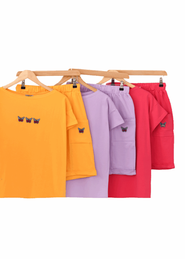 ست-تیشرت-شلوارک-پروانه-ار-تی-(3) ست تیشرت و شورتک راحتی - Image 2