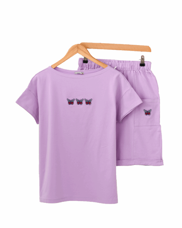 ست-تیشرت-شلوارک-پروانه-ار-تی-(5) ست تیشرت و شورتک راحتی - Image 1