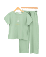 ست تیشرت و شلوار پاستلی گل