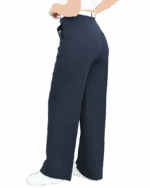 شلوار بزه یاق کمر ریش سرمه ای تیره - Image 3