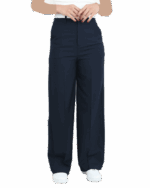 شلوار بزه یاق کمر ریش سرمه ای تیره - Image 4