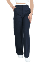 شلوار بزه یاق کمر ریش سرمه ای تیره - Image 5