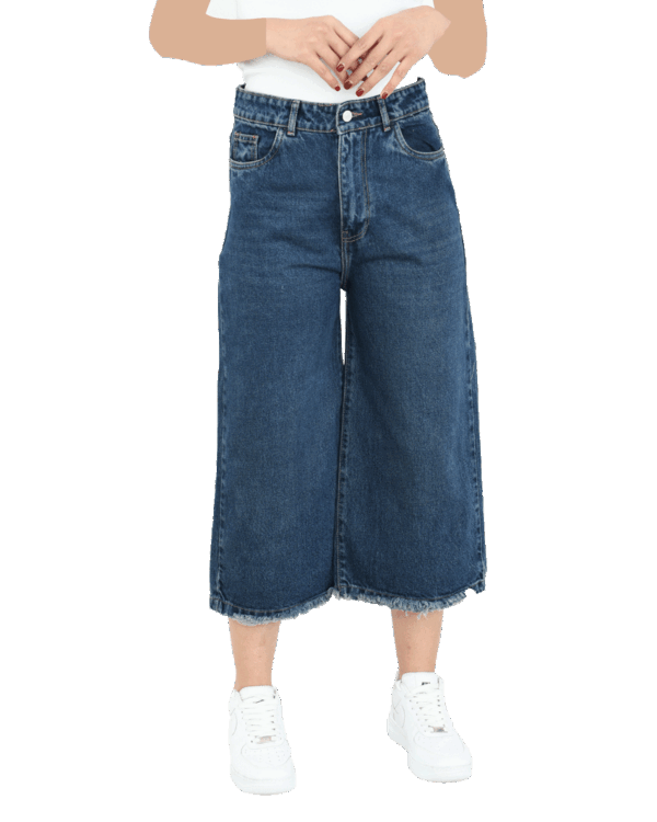 شلوار شورت بگ آبی تیره - Image 4