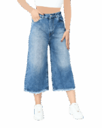 شلوار جین شورت بگ آبی - Image 2