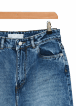 شلوار جین شورت بگ آبی - Image 6