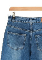 شلوار جین شورت بگ آبی - Image 5