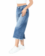 شلوار جین شورت بگ آبی - Image 4