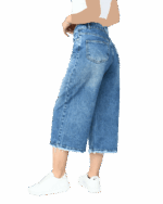 شلوار جین شورت بگ آبی - Image 3