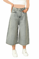 شلوار شرت بگ آبی کدر - Image 4