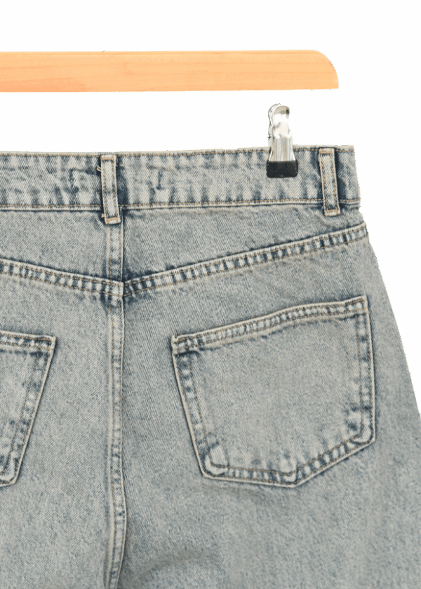 شورت بگ زاپدار آبی کدر - Image 3