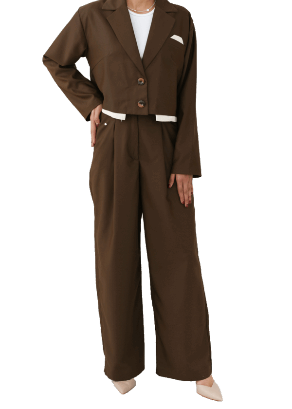 ست کت کراپ و شلوار - Image 4