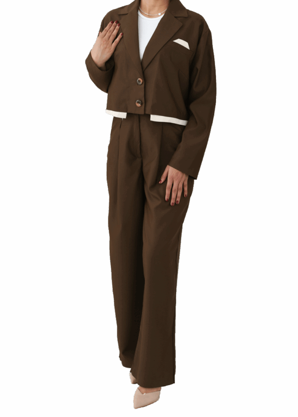 ست کت کراپ و شلوار - Image 5