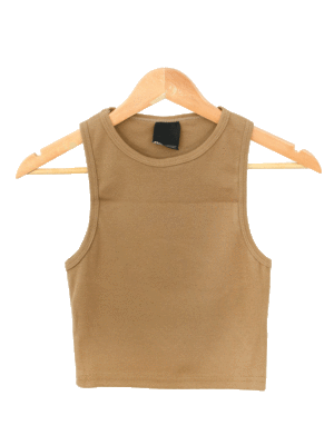 کراپ تاپ بیسیک یقه گرد