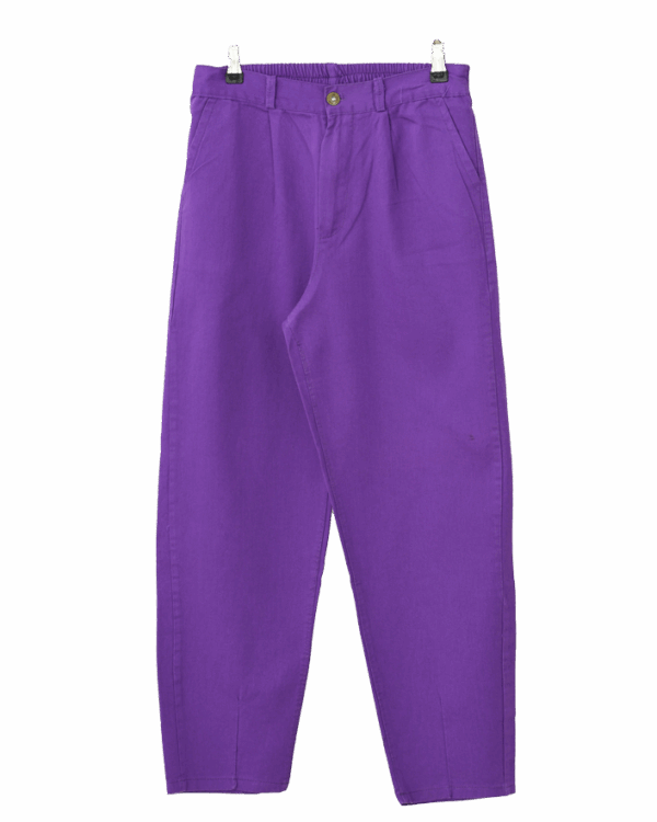 1-(3) شلوار کتان رنگی - Image 1