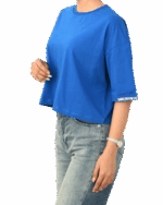 کراپ باکسی آستین پاکتی - Image 3
