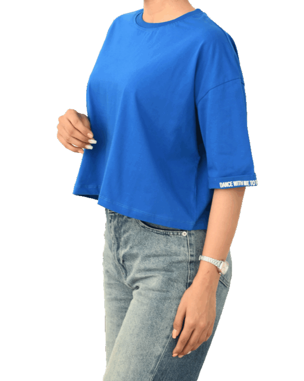 کراپ باکسی آستین پاکتی - Image 3