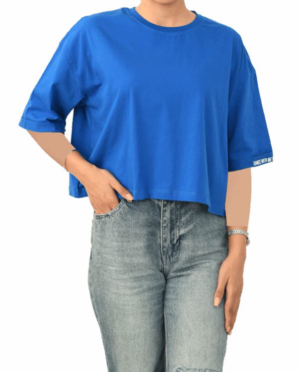 کراپ باکسی آستین پاکتی - Image 6