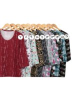 بلوز استین سه ربع طرح دار - Image 3