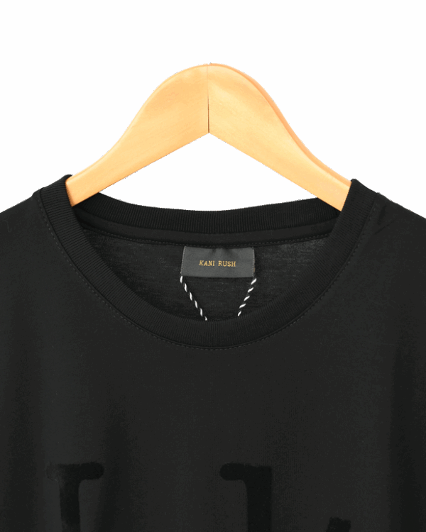 تیشرت آستین کوتاه چاپ مخمل کانی راش - Image 2