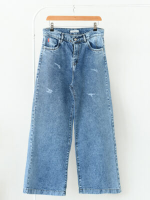 شلوار جین آبی فول بگ واکو