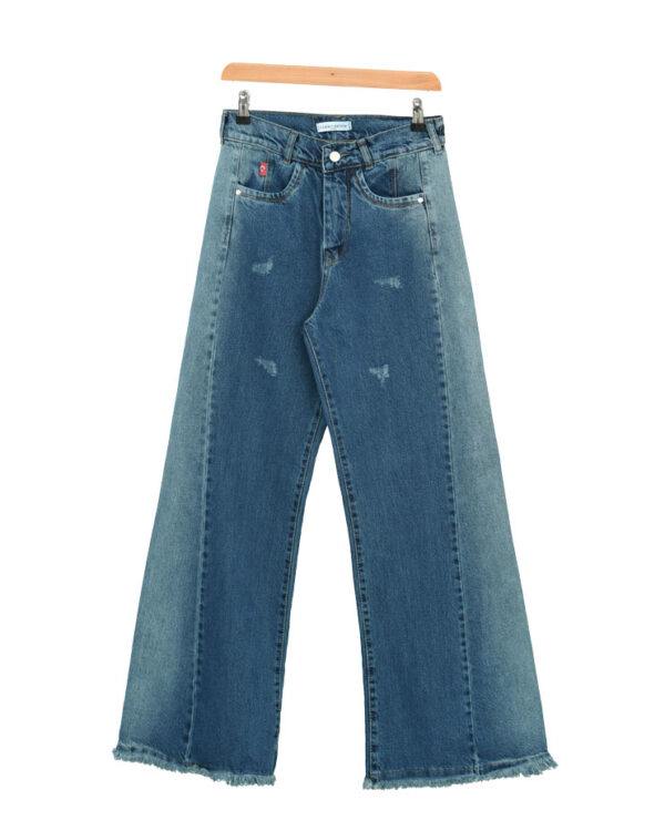 شلوار جین شافل آبی - Image 1