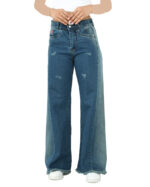 شلوار جین شافل آبی - Image 4