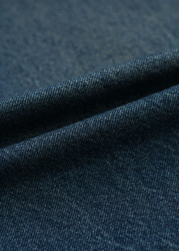 شلوار بگ کوتاه دمپا ریش آبی کدر - Image 6