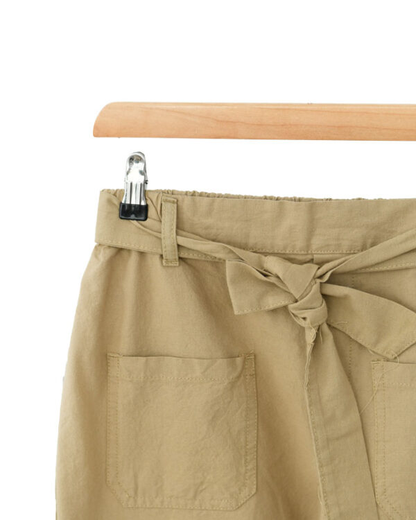 شلوار لینن کمربند دار - Image 3