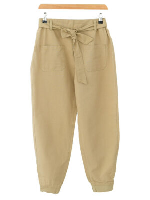 شلوار لینن کمربند دار