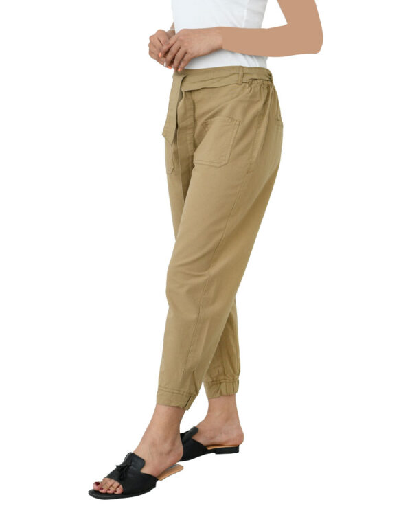 شلوار لینن کمربند دار - Image 4