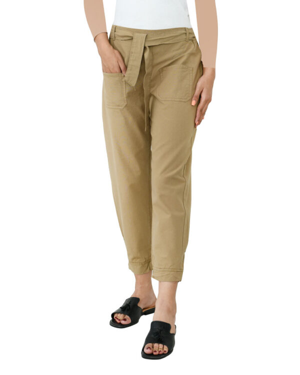 شلوار لینن کمربند دار - Image 5