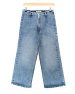 شلوار جین واید لگ آبی