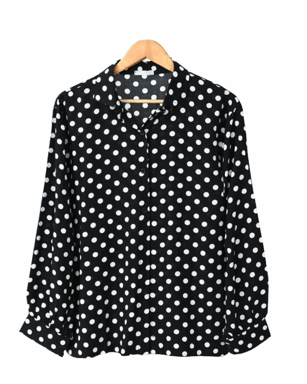 شومیز-ار-تی-توپ-توپی-(4) شومیز خال خالی - Image 1