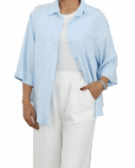 شومیز لینن اسلپ رنگی - Image 11