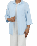 شومیز لینن اسلپ رنگی - Image 8