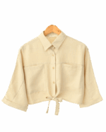 شومیز گره ای جیب دار