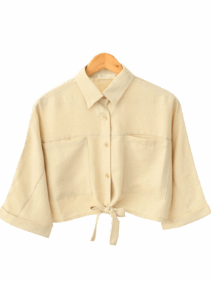 شومیز گره ای جیب دار