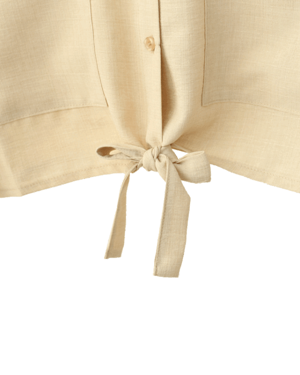 شومیز گره ای جیب دار - Image 3