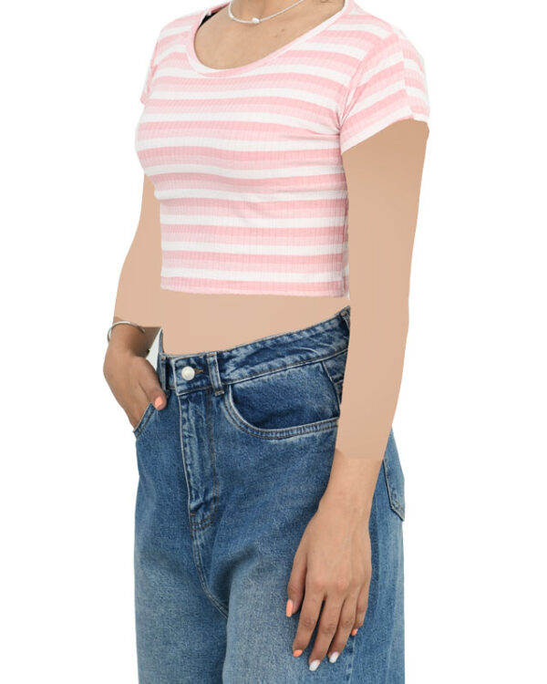 تیشرت کراپ راه راه فانریپ - Image 4