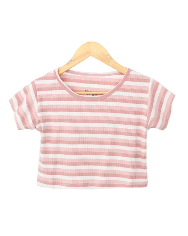 تیشرت کراپ راه راه فانریپ - Image 1