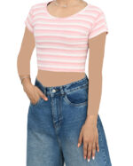 تیشرت کراپ راه راه فانریپ - Image 7