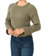 بافت کراپ آستین پاکتی - Image 4