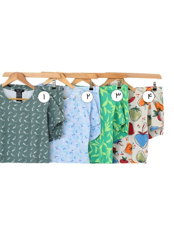 Slide1 ست راحتی تیشرت و شلوارک - Image 2