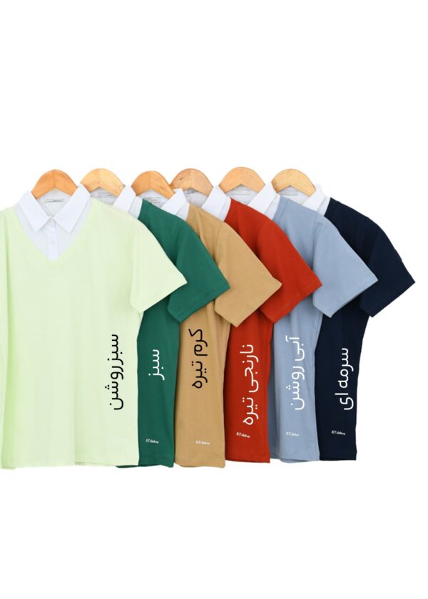 تیشرت یقه دار زنانه - Image 2