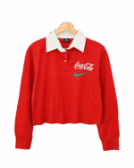 بلوز کراپ یقه دار کوکاکولا