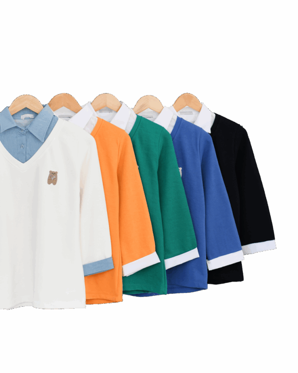 بلوز-یقه-دار-خرسی بلوز یقه دار تدی - Image 2