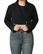 کراپ ترنچ کت زارا - Image 3