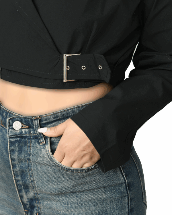 کراپ ترنچ کت زارا - Image 4